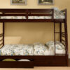 Single over Double Wooden Bunk Bed With Storage