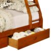 Single over Double Wooden Bunk Bed With Storage
