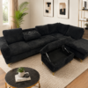 6 Corduroy Sectional Couch