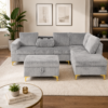 6 Corduroy Sectional Couch