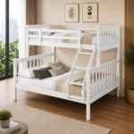 Single over Double Wooden Bunk Bed