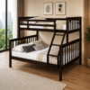 Single over Double Wooden Bunk Bed