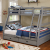 Single over Double Wooden Bunk Bed With Storage