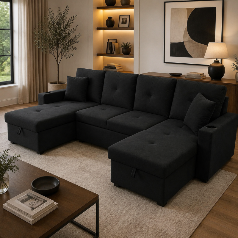 u shaped sofabed