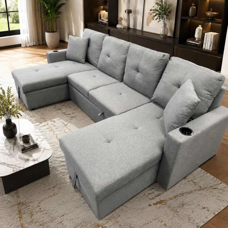 u shaped sofabed
