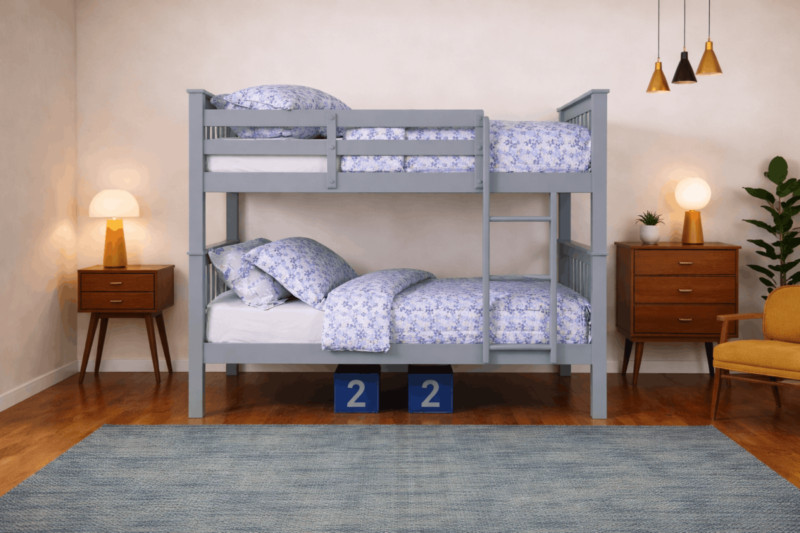 Single over Single Wooden Bunk Bed