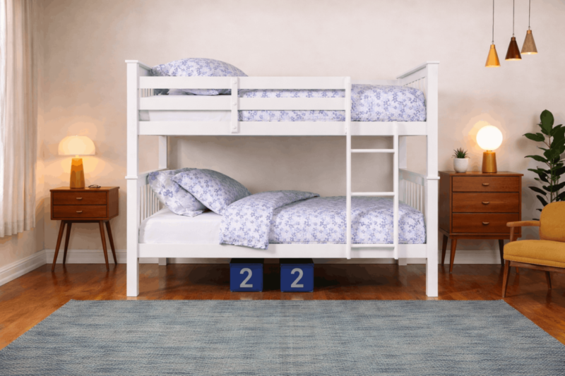 Single over Single Wooden Bunk Bed