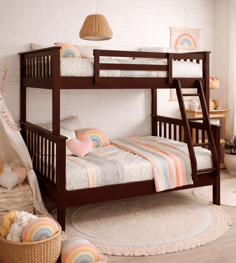 Single over Double Wooden Bunk Bed