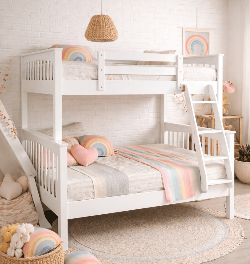 Single over Double Wooden Bunk Bed